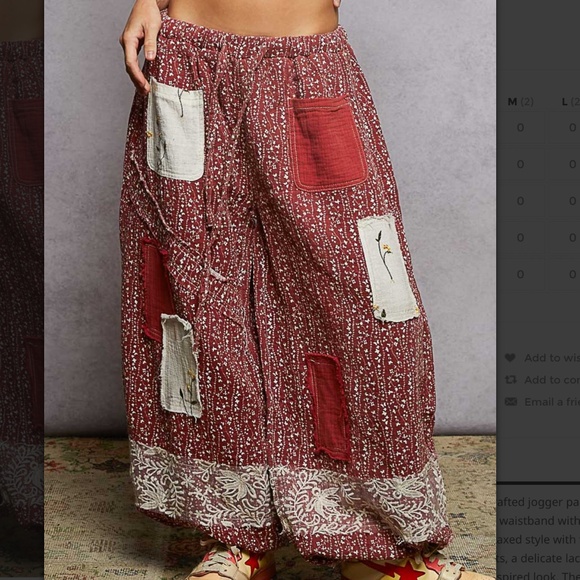 POL Pants - 💕 POL “ Haiti ‘ POL Gauze Joggers with Embroidered Detail 64